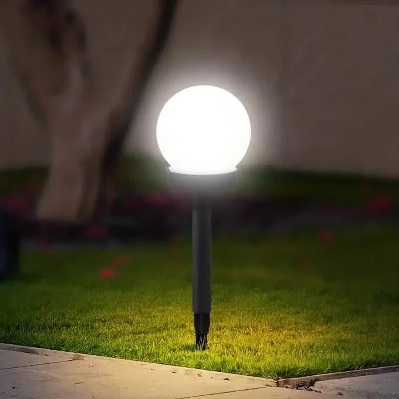 2 Pack Solar LED Globe Garden Lights Outdoor Pathway Decor