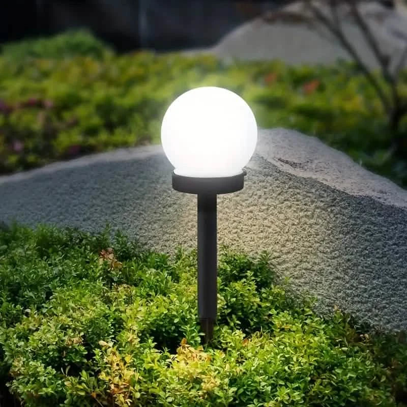 2 Pack Solar LED Globe Garden Lights Outdoor Pathway Decor