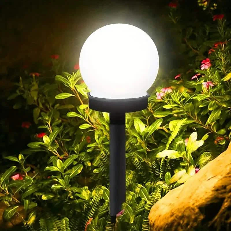 2 Pack Solar LED Globe Garden Lights Outdoor Pathway Decor