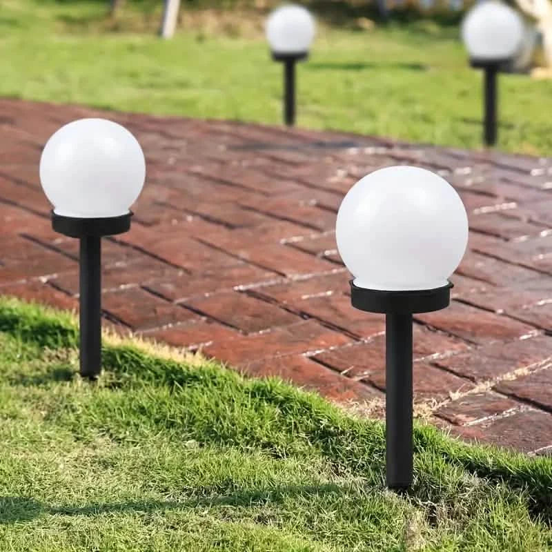 2 Pack Solar LED Globe Garden Lights Outdoor Pathway Decor