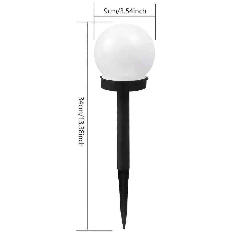 2 Pack Solar LED Globe Garden Lights Outdoor Pathway Decor