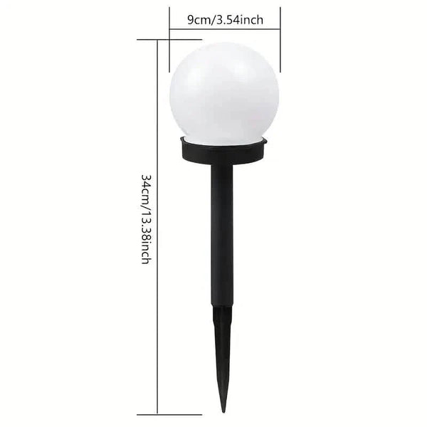 2 Pack Solar LED Globe Garden Lights Outdoor Pathway Decor