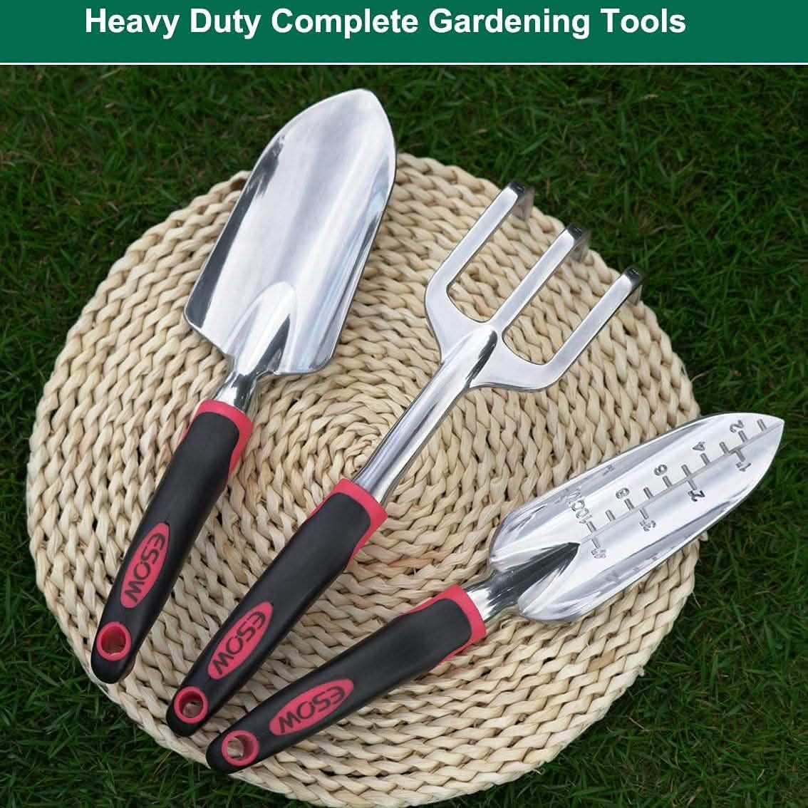 3 Piece Cast Aluminum Heavy Duty Gardening Tool Kit Set