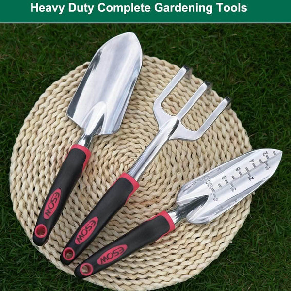 3 Piece Cast Aluminum Heavy Duty Gardening Tool Kit Set