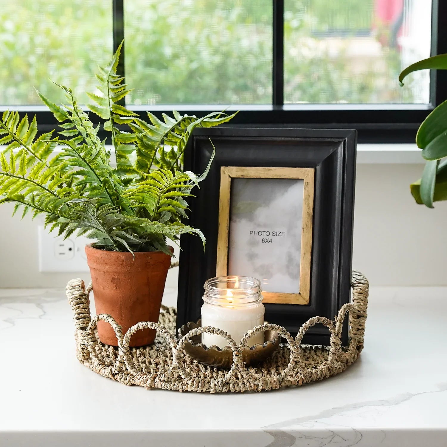 Faux Fern in Terracotta Pot Realistic Indoor Decorative Plant