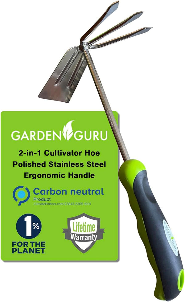 2 in 1 Garden Cultivator Rake Hoe Tiller Soil Tool