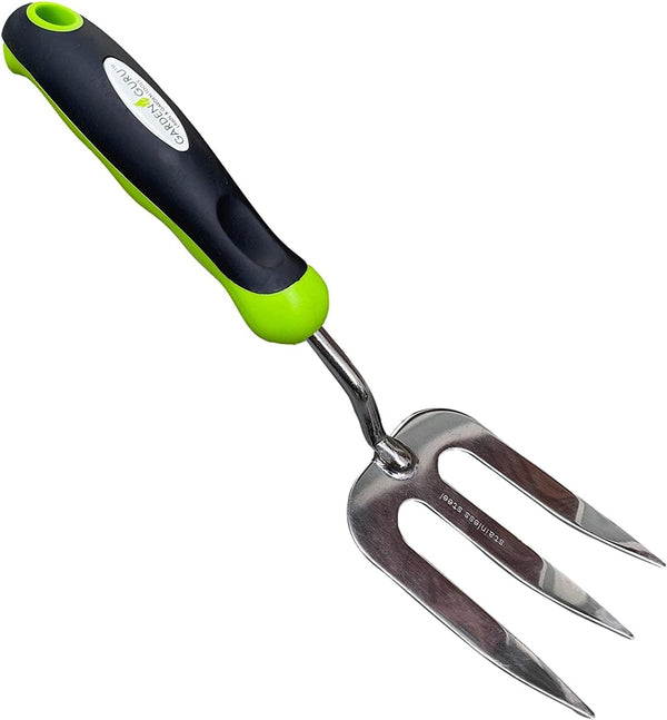 Garden Hand Fork Weeder Tool Stainless Steel Soil Cultivator