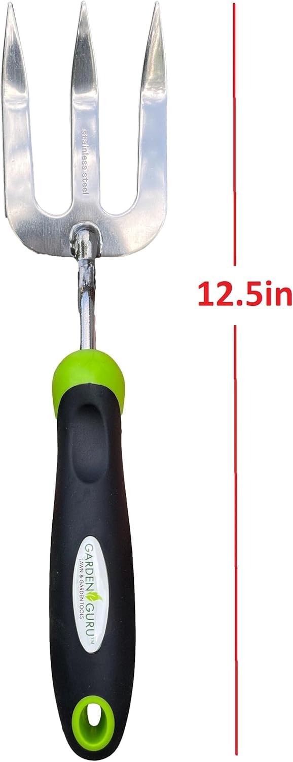 Garden Hand Fork Weeder Tool Stainless Steel Soil Cultivator
