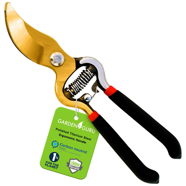 Titanium Bypass Garden Pruner Clippers Branch Cutting Garden Tool