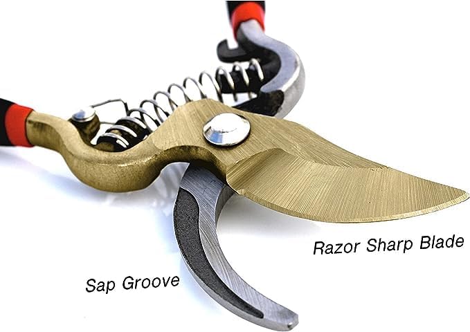 Titanium Bypass Garden Pruner Clippers Branch Cutting Garden Tool