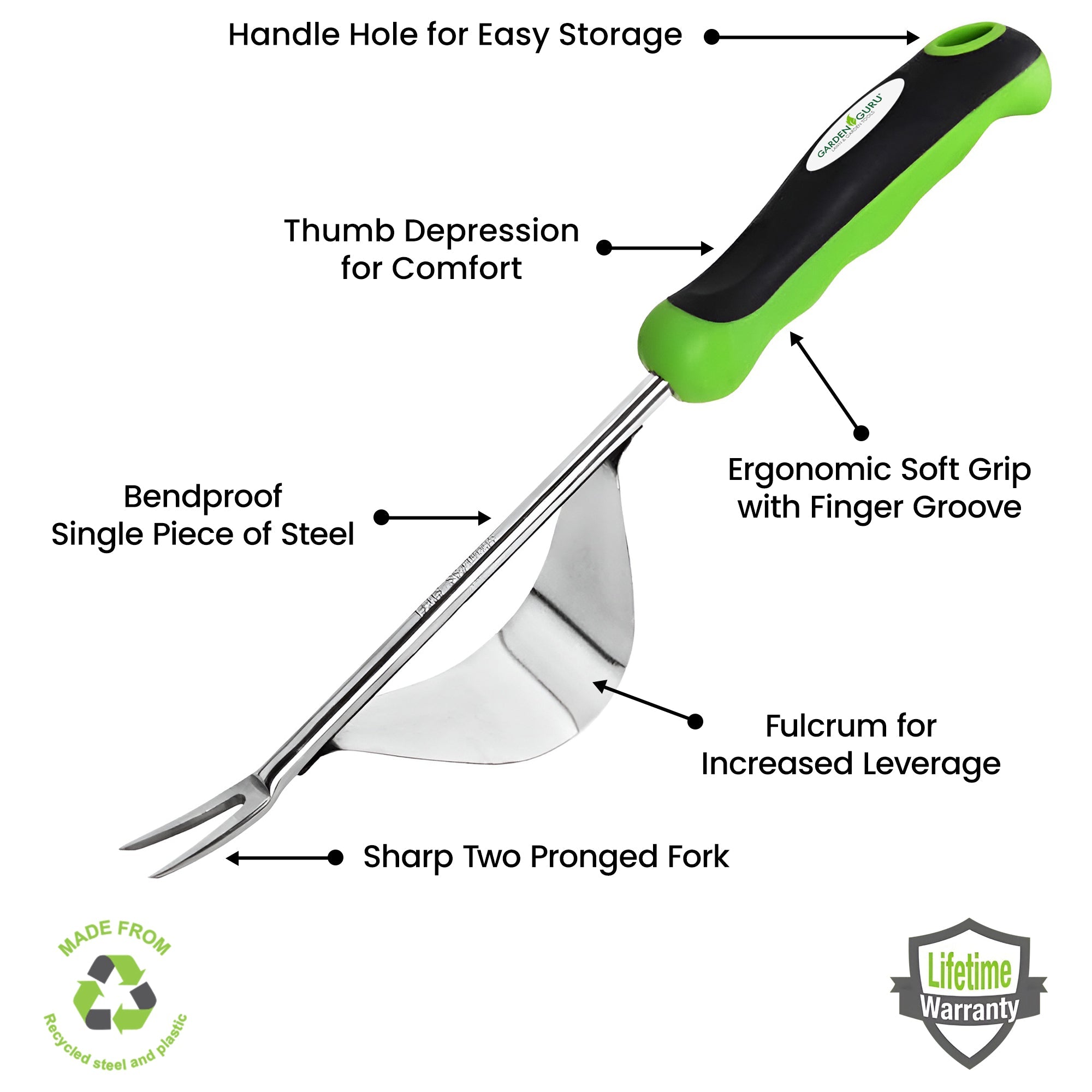 Stainless Steel Garden Dandelion Weeder Weed Removal Hand Tool