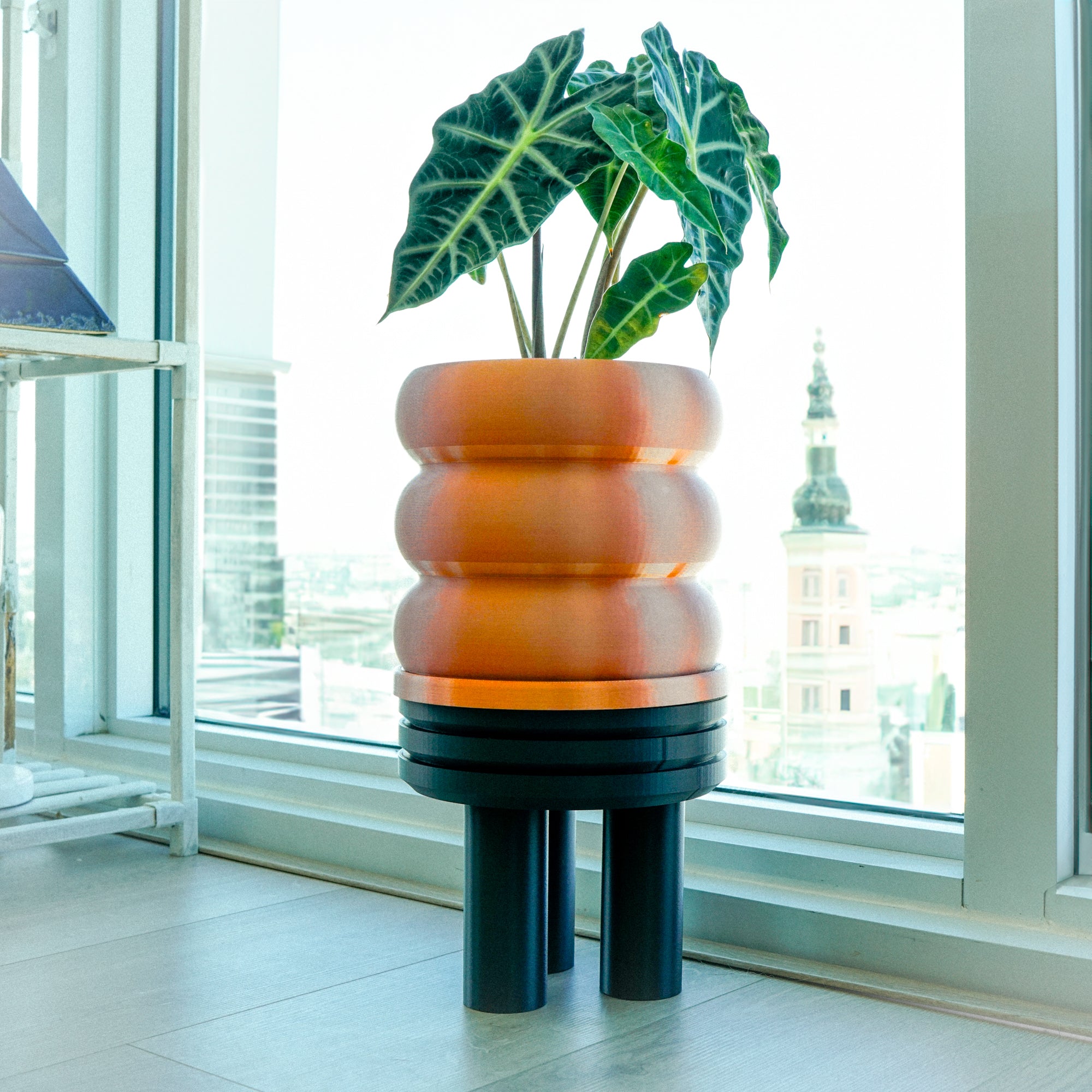 Bubble Donut Planter with Drainage Modern Decorative Plant Pot