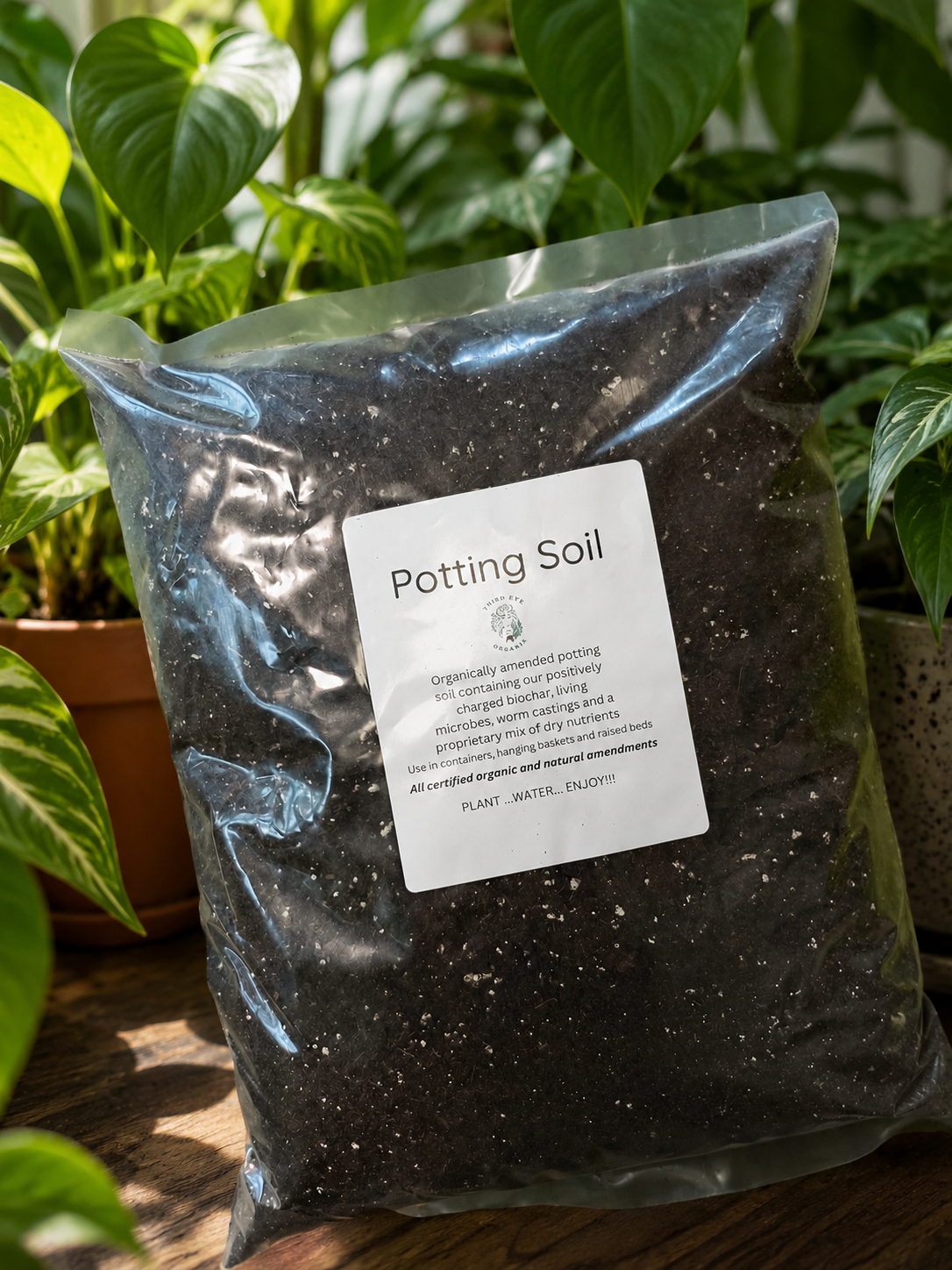 1.5 Gallon Potting Soil with Living Biochar Organic Plant Medium