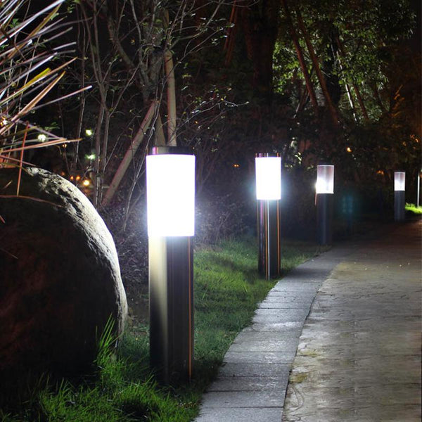Solar Luxury LED Stainless Steel Garden Pathway Lamp Outdoor Light