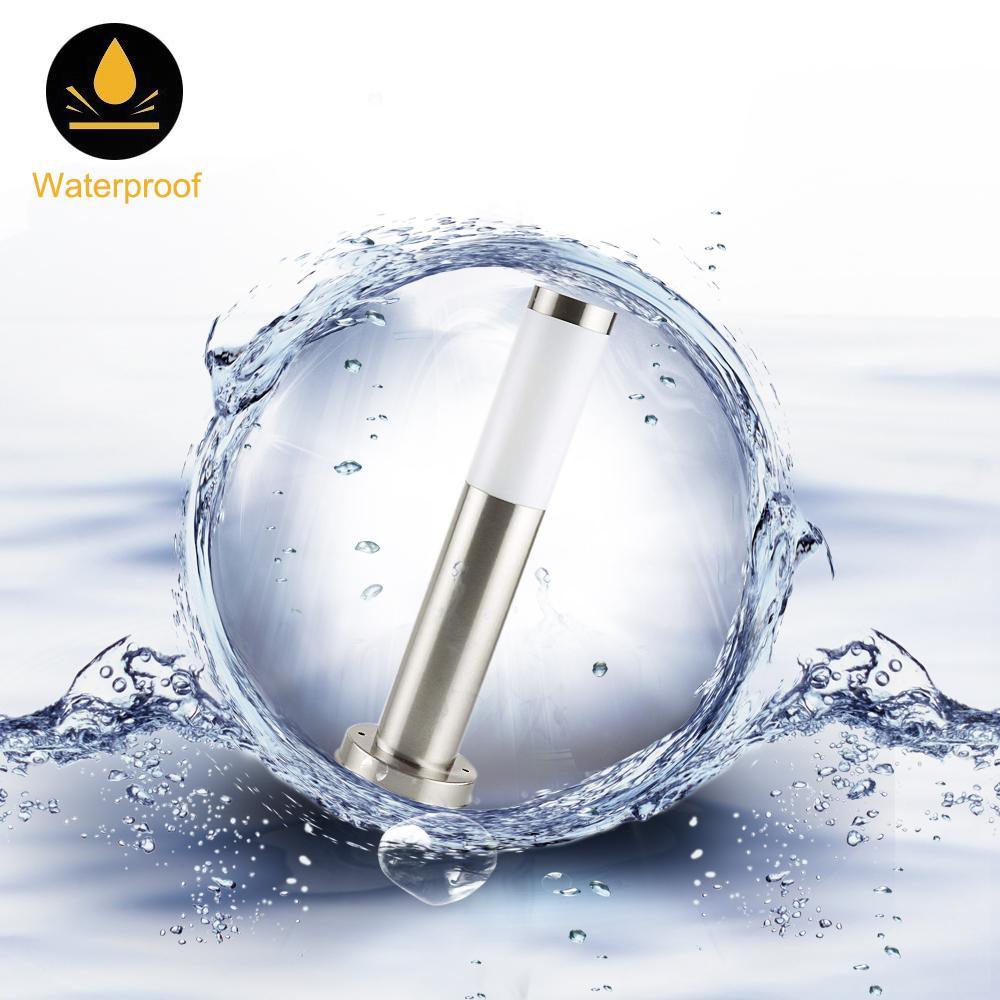 Solar Luxury LED Stainless Steel Garden Pathway Lamp Outdoor Light