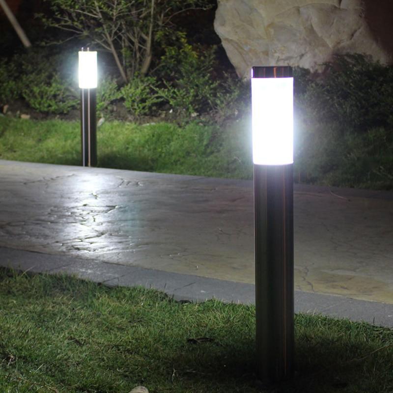 Solar Luxury LED Stainless Steel Garden Pathway Lamp Outdoor Light