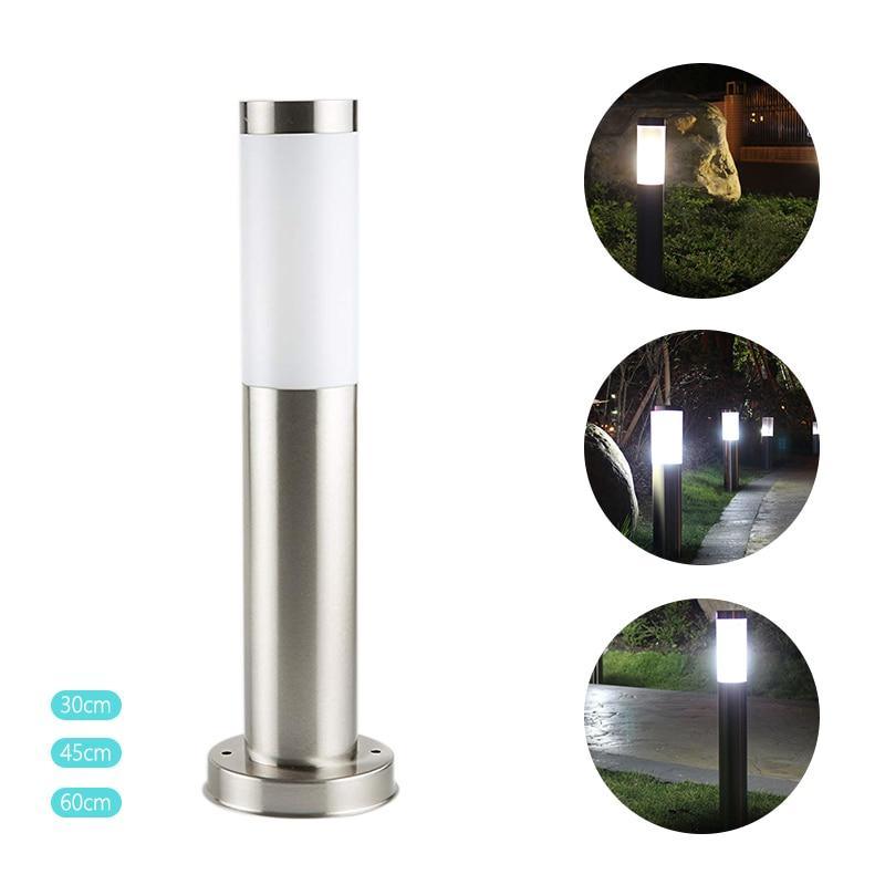 Solar Luxury LED Stainless Steel Garden Pathway Lamp Outdoor Light