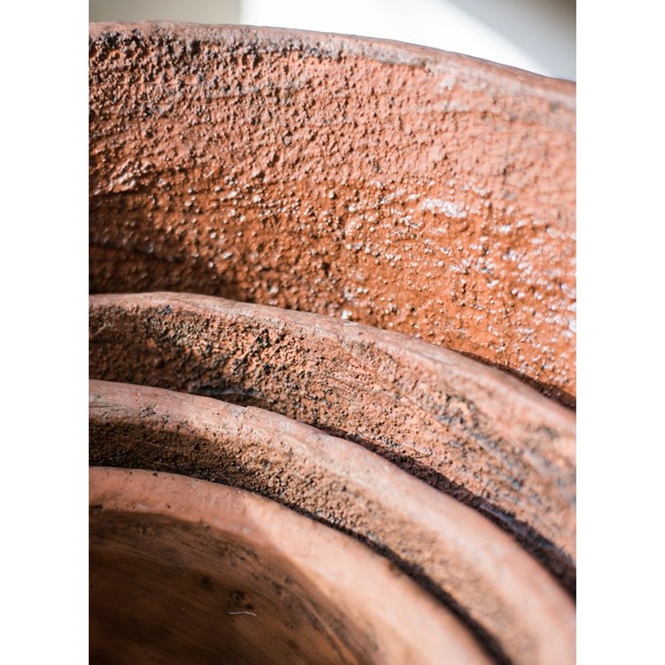 Large Terracotta Red Concrete Planter Pot Outdoor Garden Container