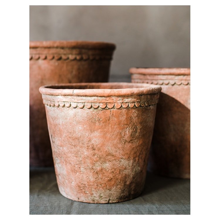 Large Terracotta Red Concrete Planter Pot Outdoor Garden Container