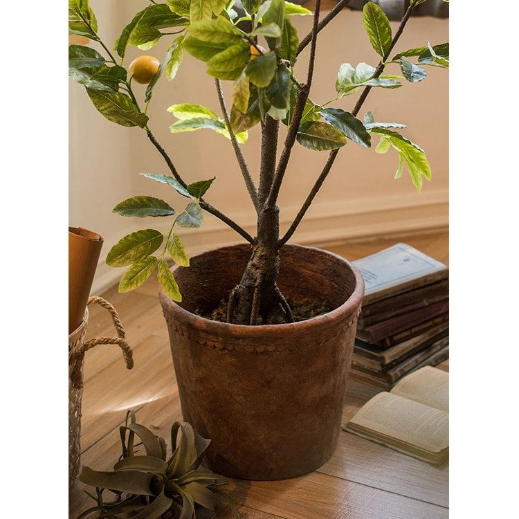Large Terracotta Red Concrete Planter Pot Outdoor Garden Container