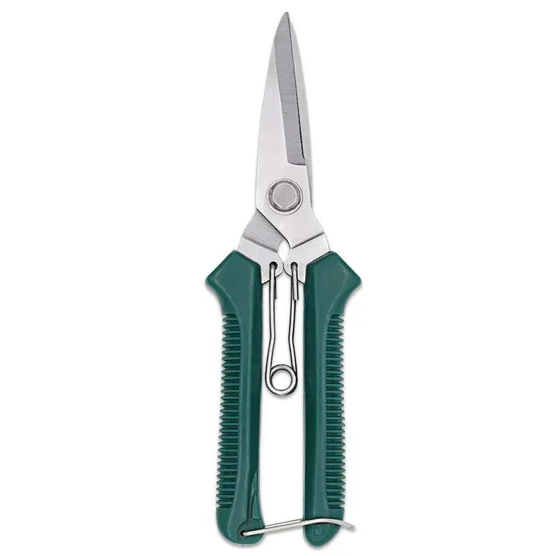 190mm Straight Head Pruning Shears Stainless Steel Bonsai Garden Cutter