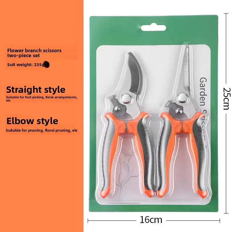 190mm Straight Head Pruning Shears Stainless Steel Bonsai Garden Cutter
