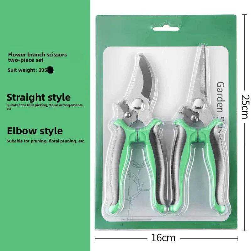 190mm Straight Head Pruning Shears Stainless Steel Bonsai Garden Cutter