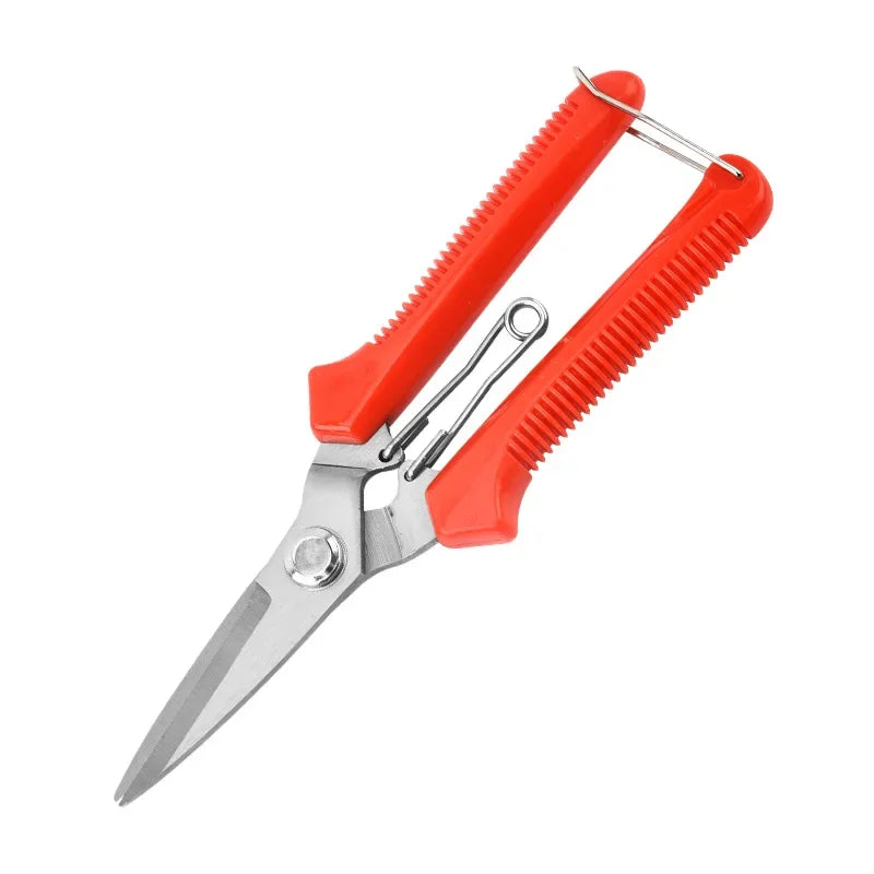 190mm Straight Head Pruning Shears Stainless Steel Bonsai Garden Cutter