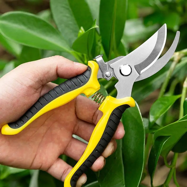 190mm Straight Head Pruning Shears Stainless Steel Bonsai Garden Cutter