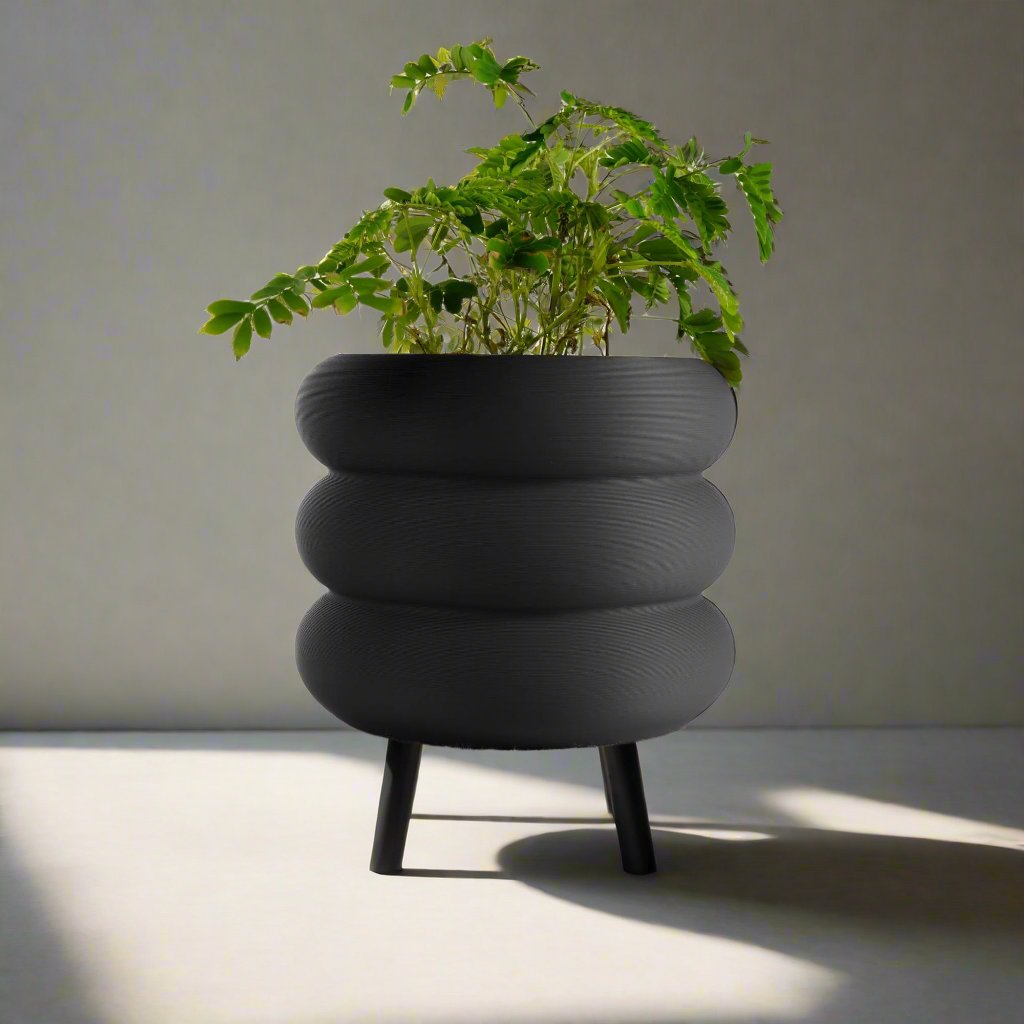 Bubble Donut Planter with Drainage Modern Decorative Plant Pot
