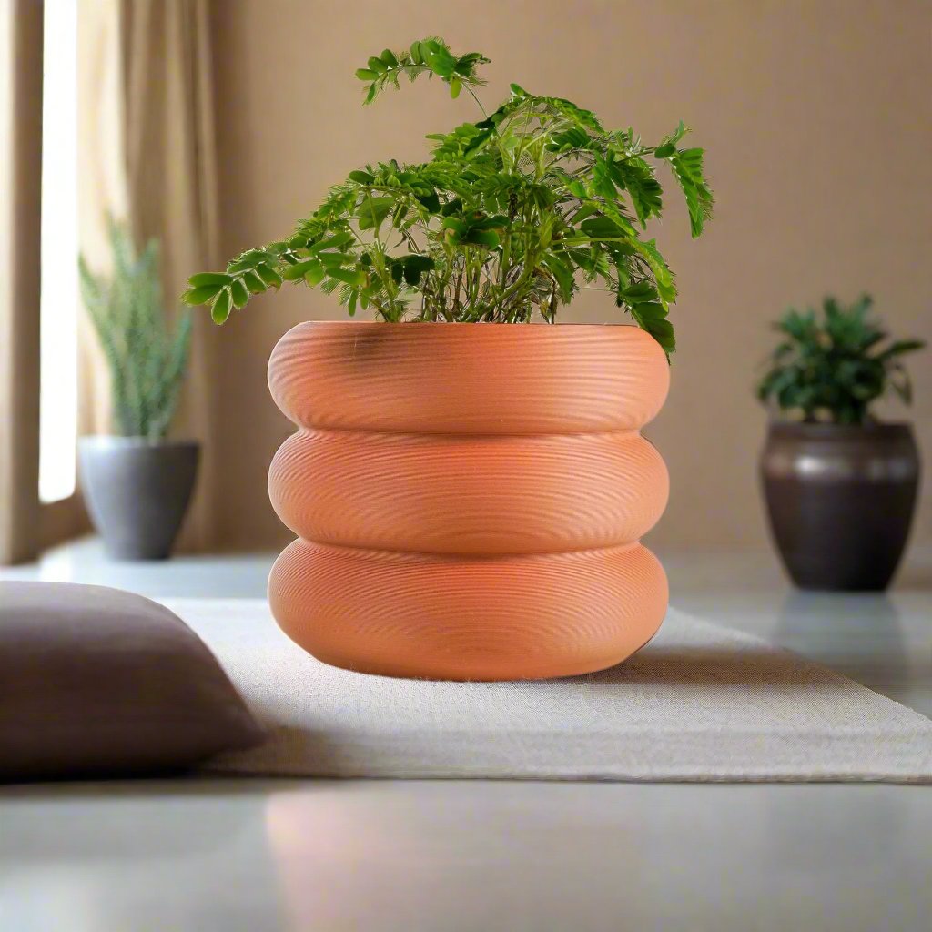 Bubble Donut Planter with Drainage Modern Decorative Plant Pot