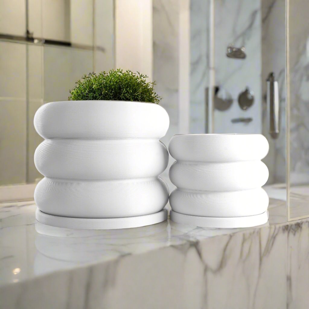 Bubble Donut Planter with Drainage Modern Decorative Plant Pot