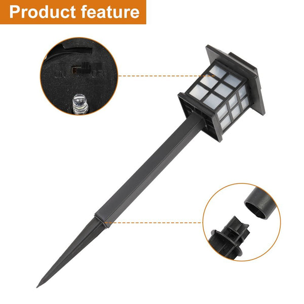 8pcs Solar Outdoor Garden Lights Waterproof LED Lantern Pathway Stakes