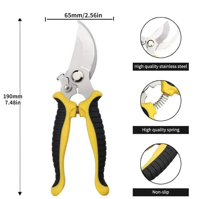 Heavy Duty Pruning Shears Rust Proof Stainless Steel Garden Cutter
